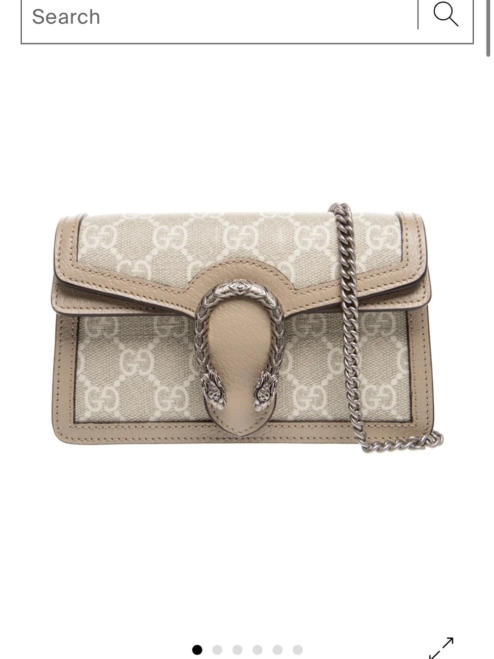 Gucci Beige/Tan Dionysus GG Supreme Crossbody Bag